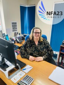 Nicola Brown sat in her office with a big smile.